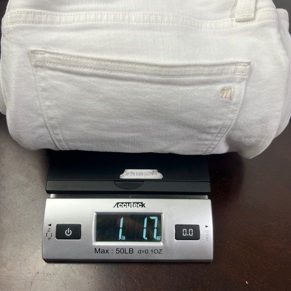 Madewell Mid Rise Kick Out Crop Jeans White Denim Size 29 Tall Classic - Picture 15 of 16